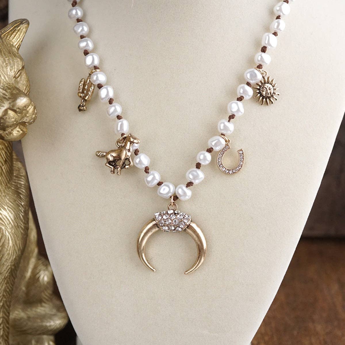 Cowgirl Story – Pearl Charm Necklace