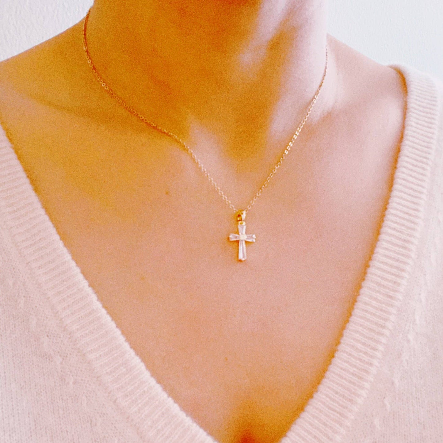 Crystal Cross Necklace