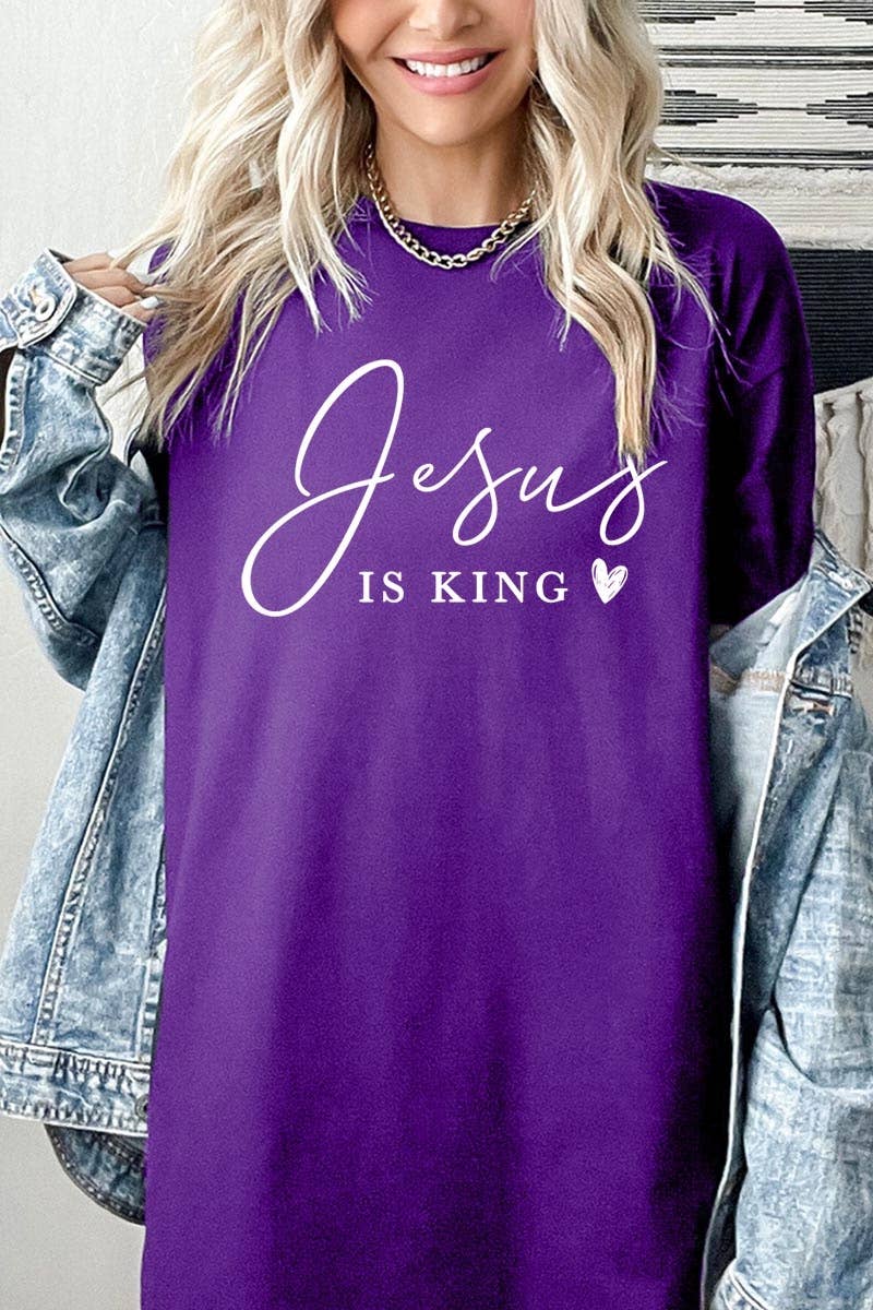 Jesus is King Graphic Heavy Cotton Tee