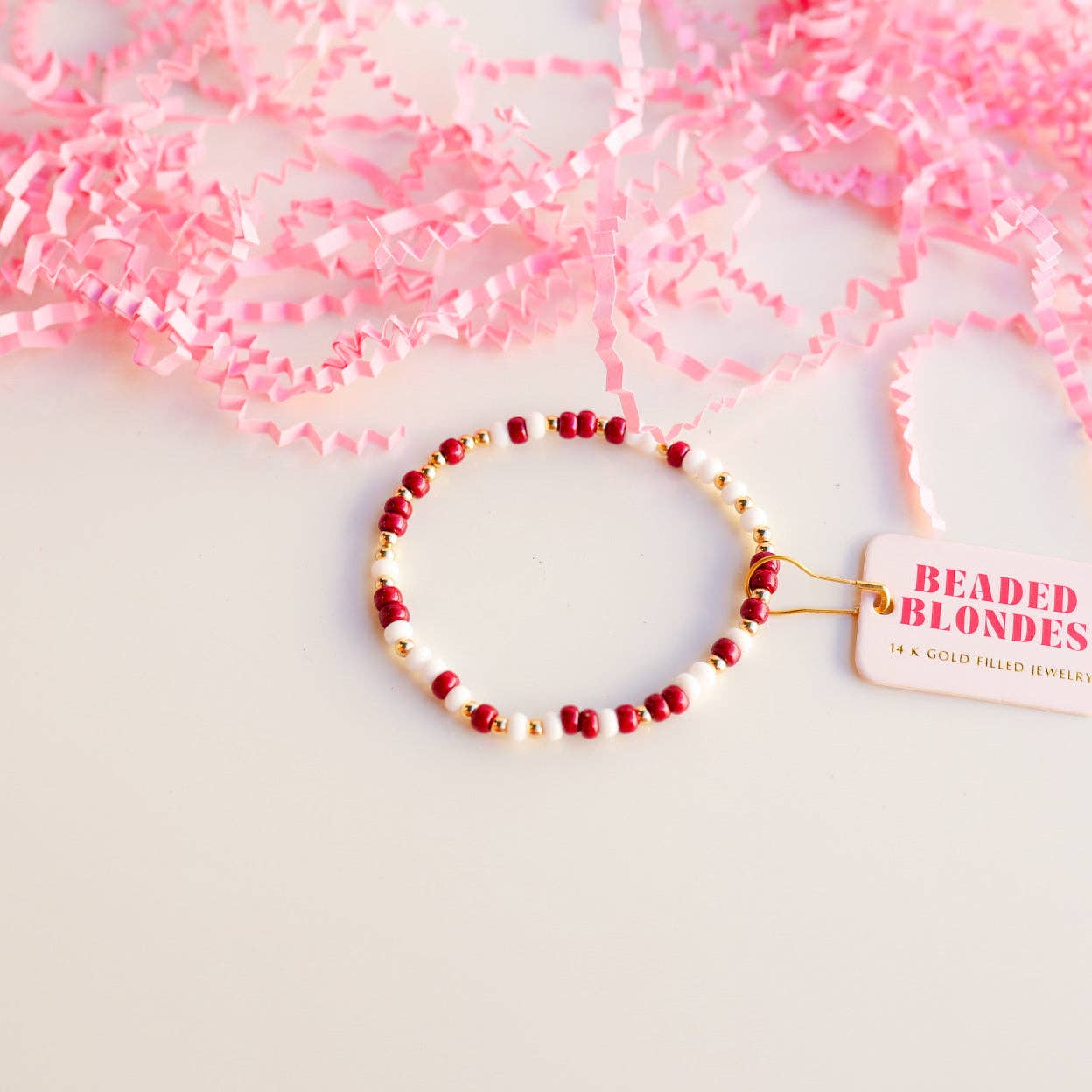 Beaded Blondes Maroon & White Game Day Sprinkle