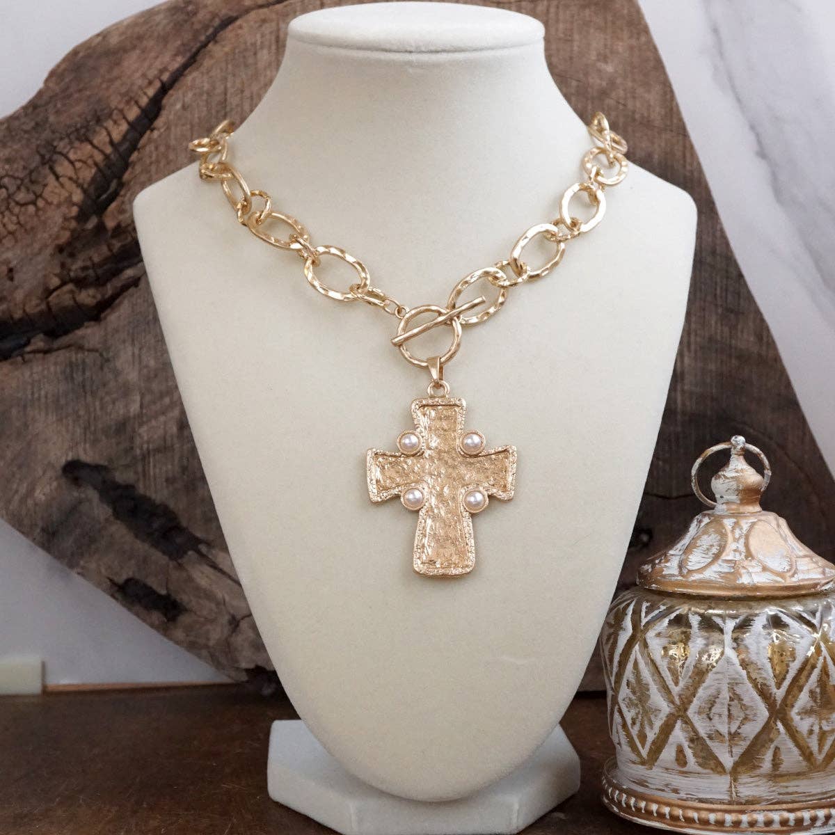 Byzantine Cross Pendant Necklace