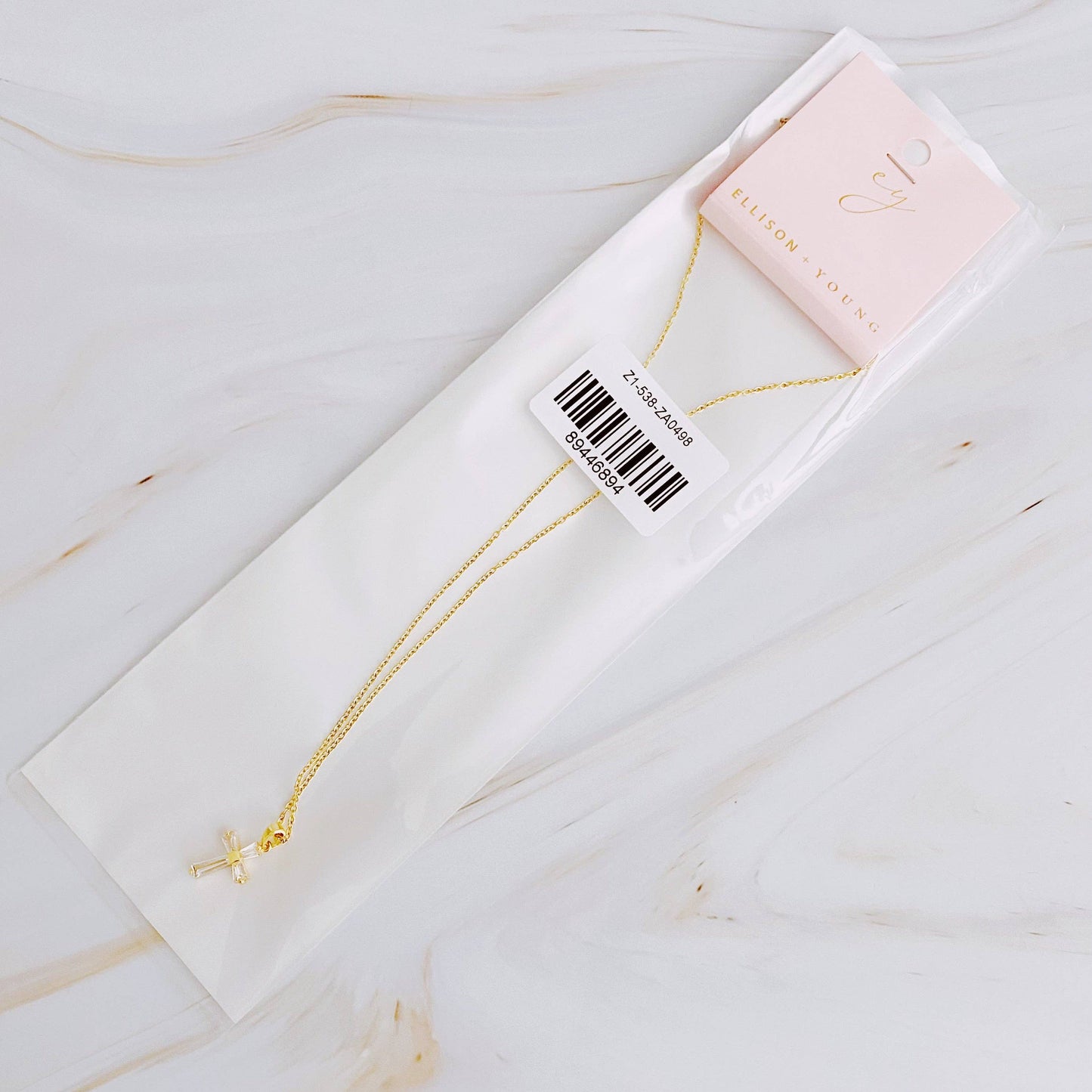 Crystal Cross Necklace