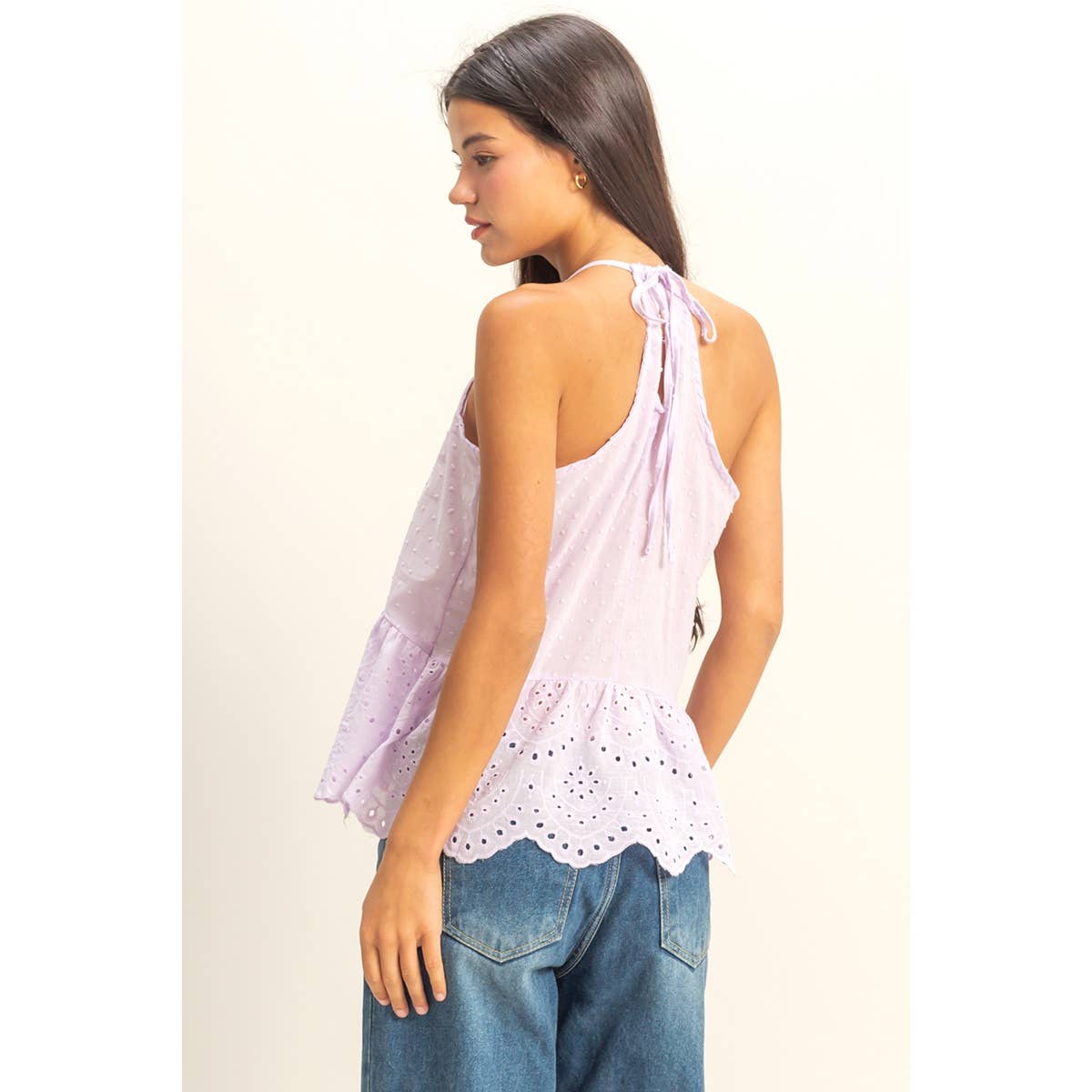 "Kylee" Peplum Halter Top