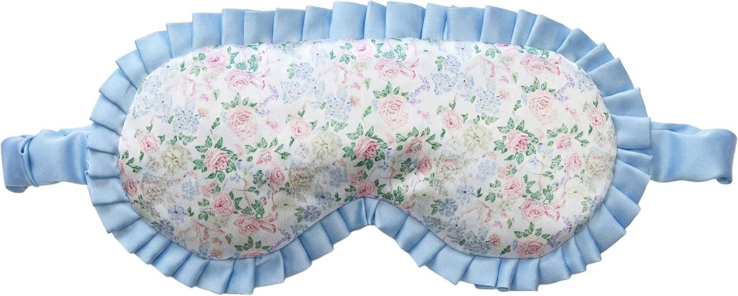 Luxury Adjustable Ruffle Satin Sleep Mask