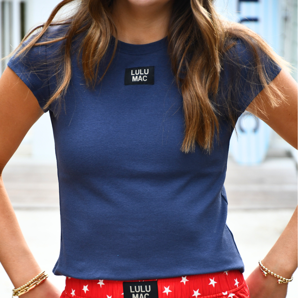 Lulu Mac Baby Doll Tee - Navy