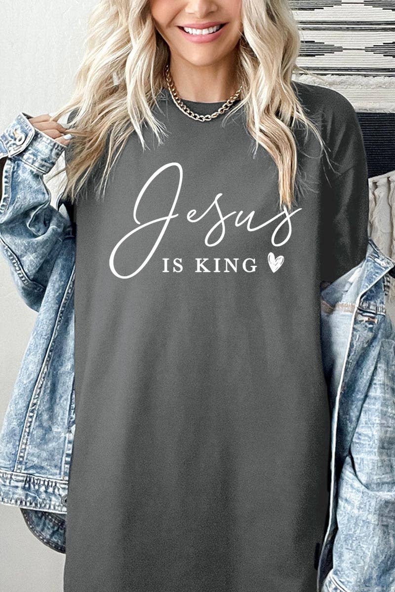 Jesus is King Graphic Heavy Cotton Tee