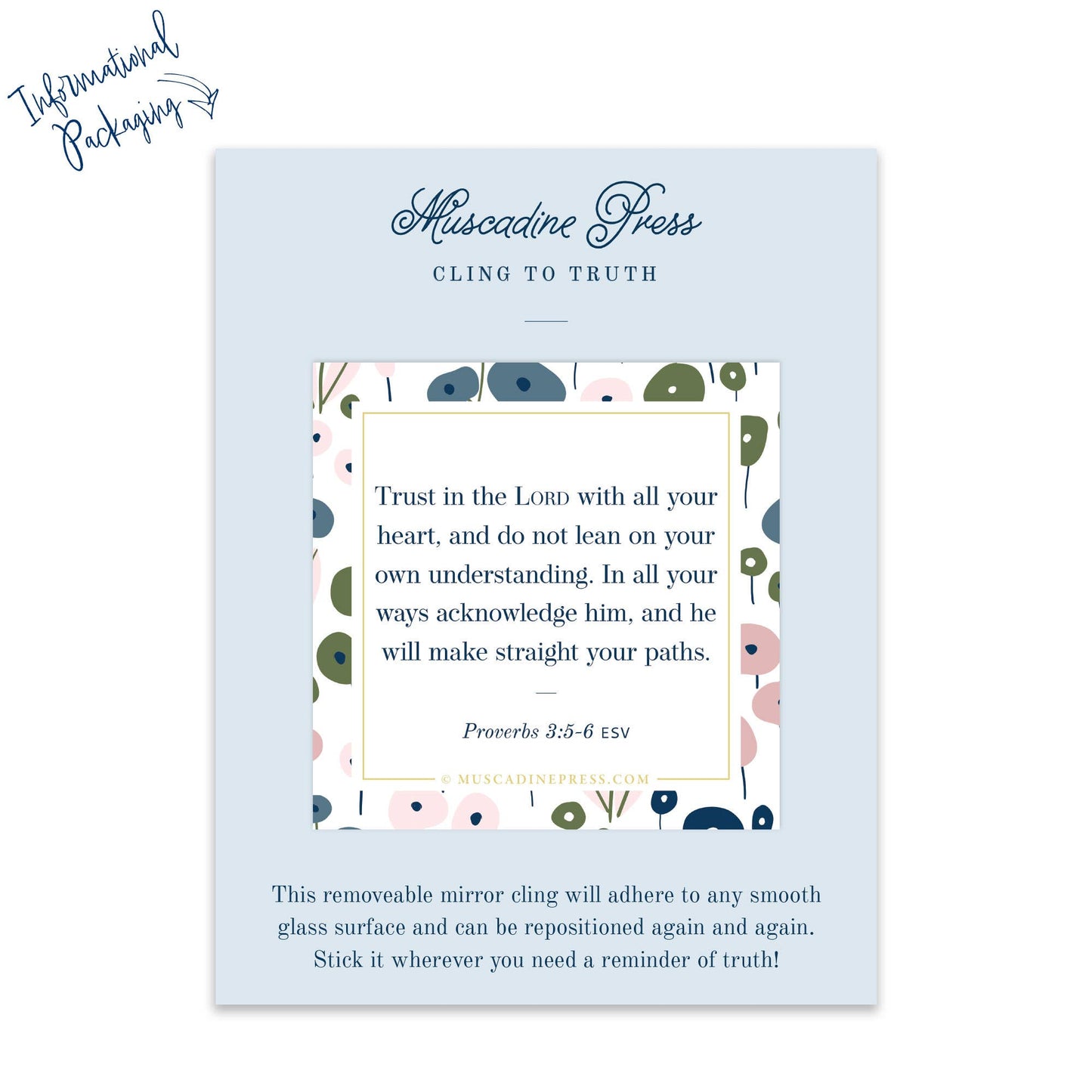 Scripture Mirror Cling, Trust in the Lord