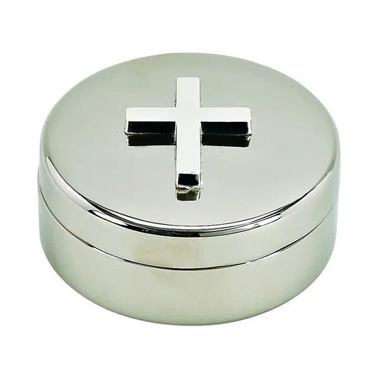 Round covered Box with Cross Lid