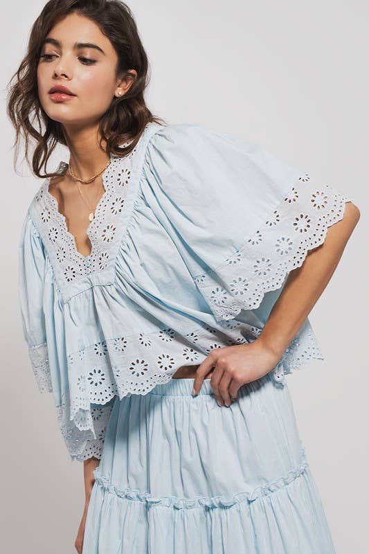 Eyelet & Lace "Presley" Blouse