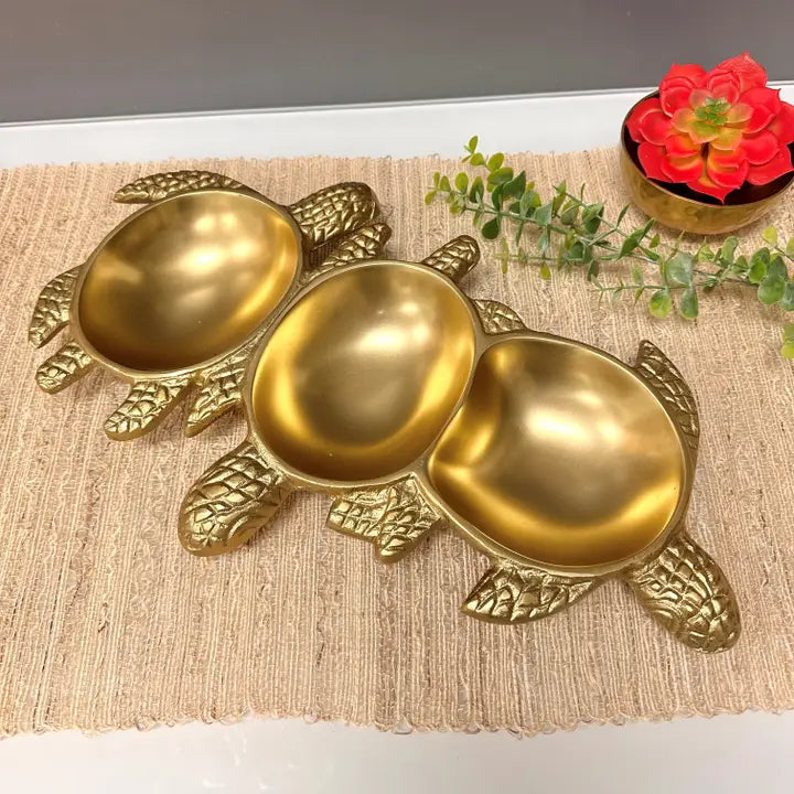 Golden Sea Turtle Tray