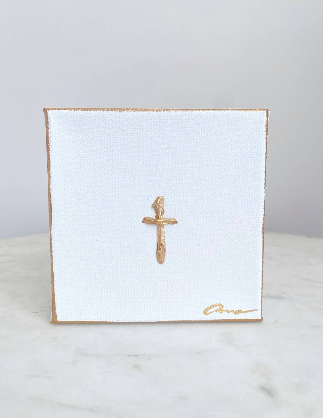 Tiny Cross on Canvas