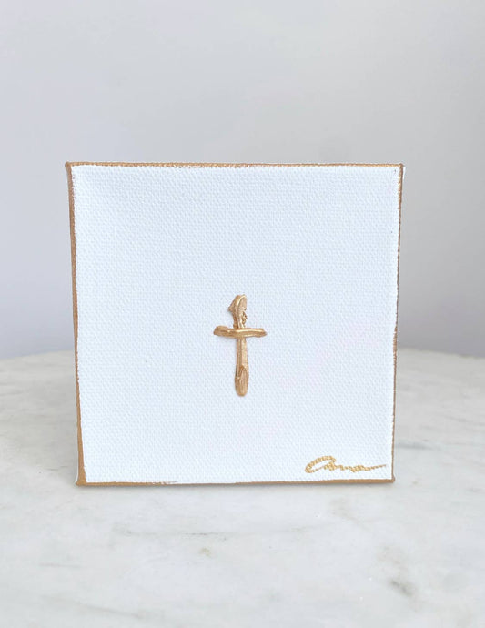 Tiny Cross on Canvas