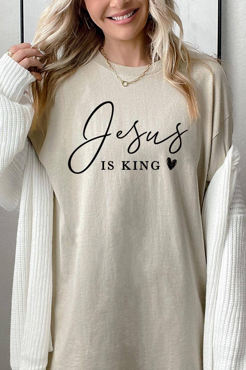 Jesus is King Graphic Heavy Cotton Tee