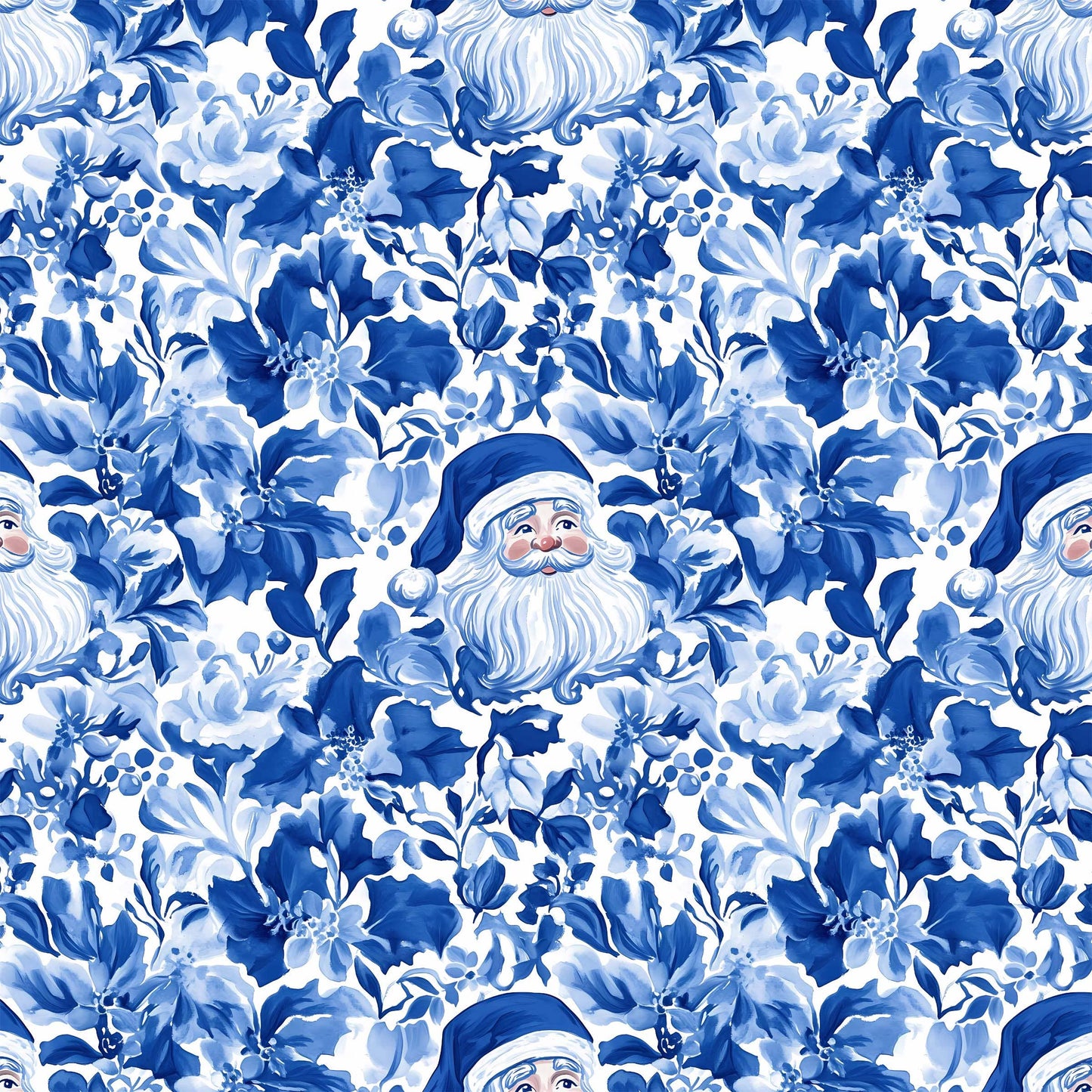 Beau Bottles Blue and White Santa - Prosecco Collection