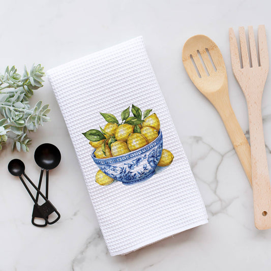 Chinoiserie Lemon Bowl Tea Towel