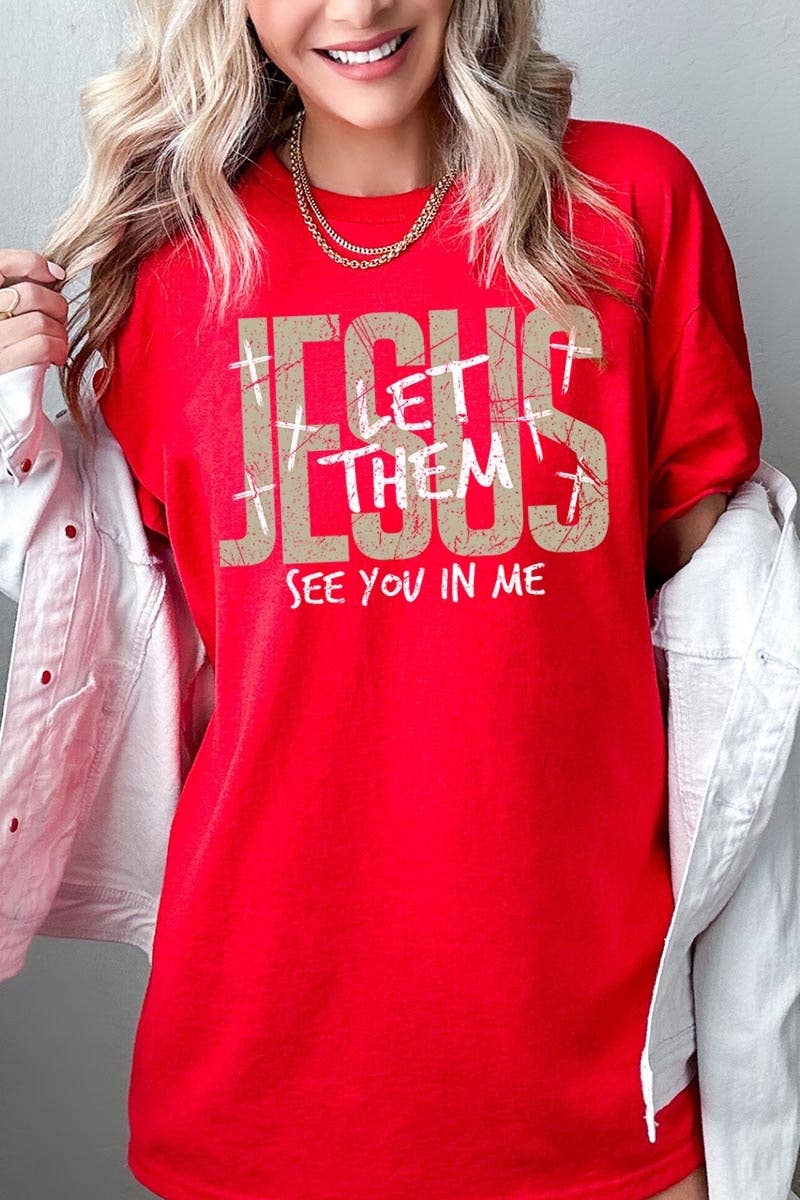 Let Them See You in Me Jesus Graphic Heavy Cotton Tee