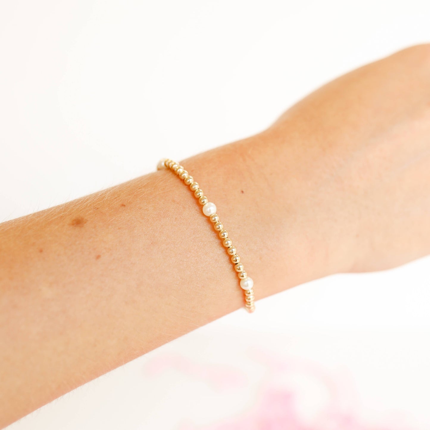 Madi Beaded Bracelet in Gold