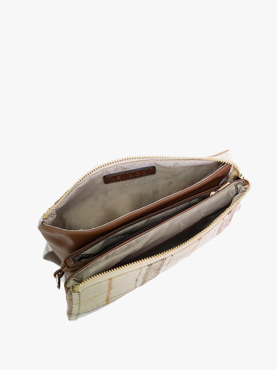 Riley 3 Compartment Crossbody/Wristlet-Gold Foil