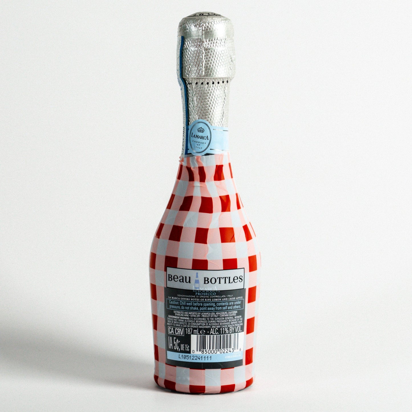 Beau Bottles Red and White Gingham - MINI Prosecco Collection