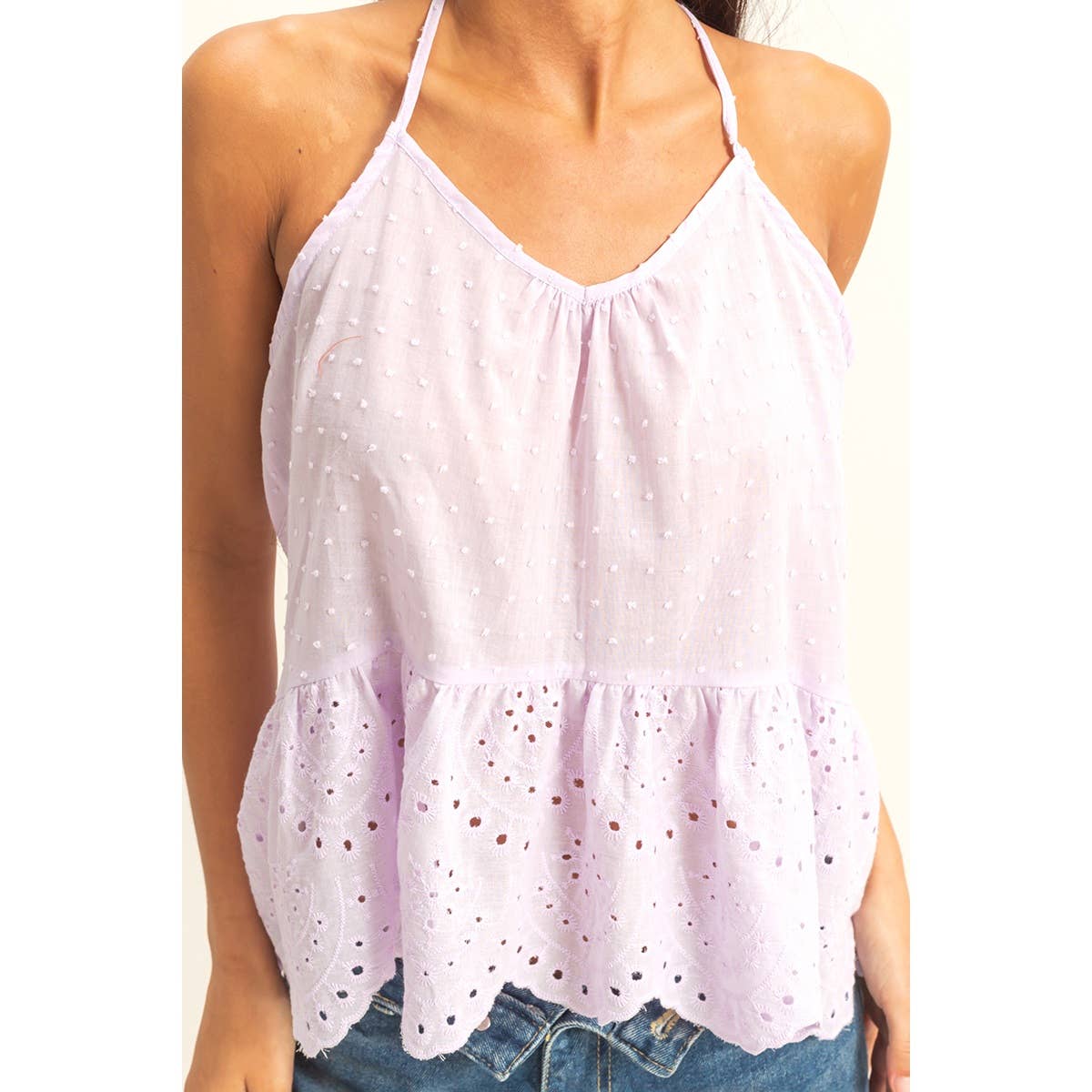 "Kylee" Peplum Halter Top
