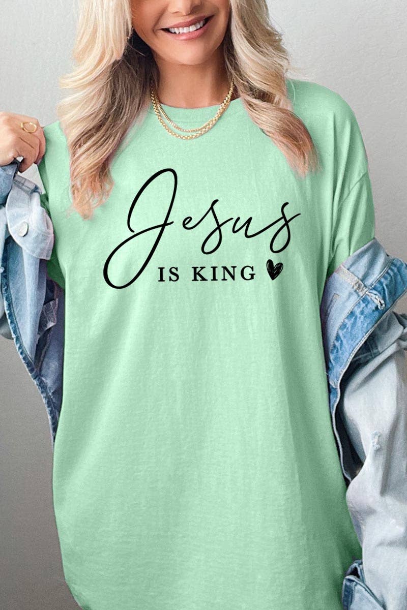 Jesus is King Graphic Heavy Cotton Tee