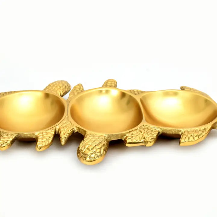 Golden Sea Turtle Tray