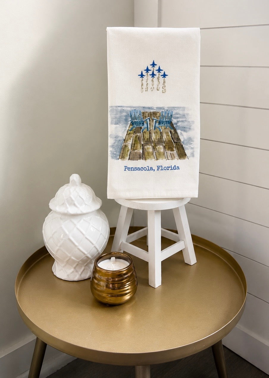 Pensacola, FL - Home of the Blue Angels Dish Towel