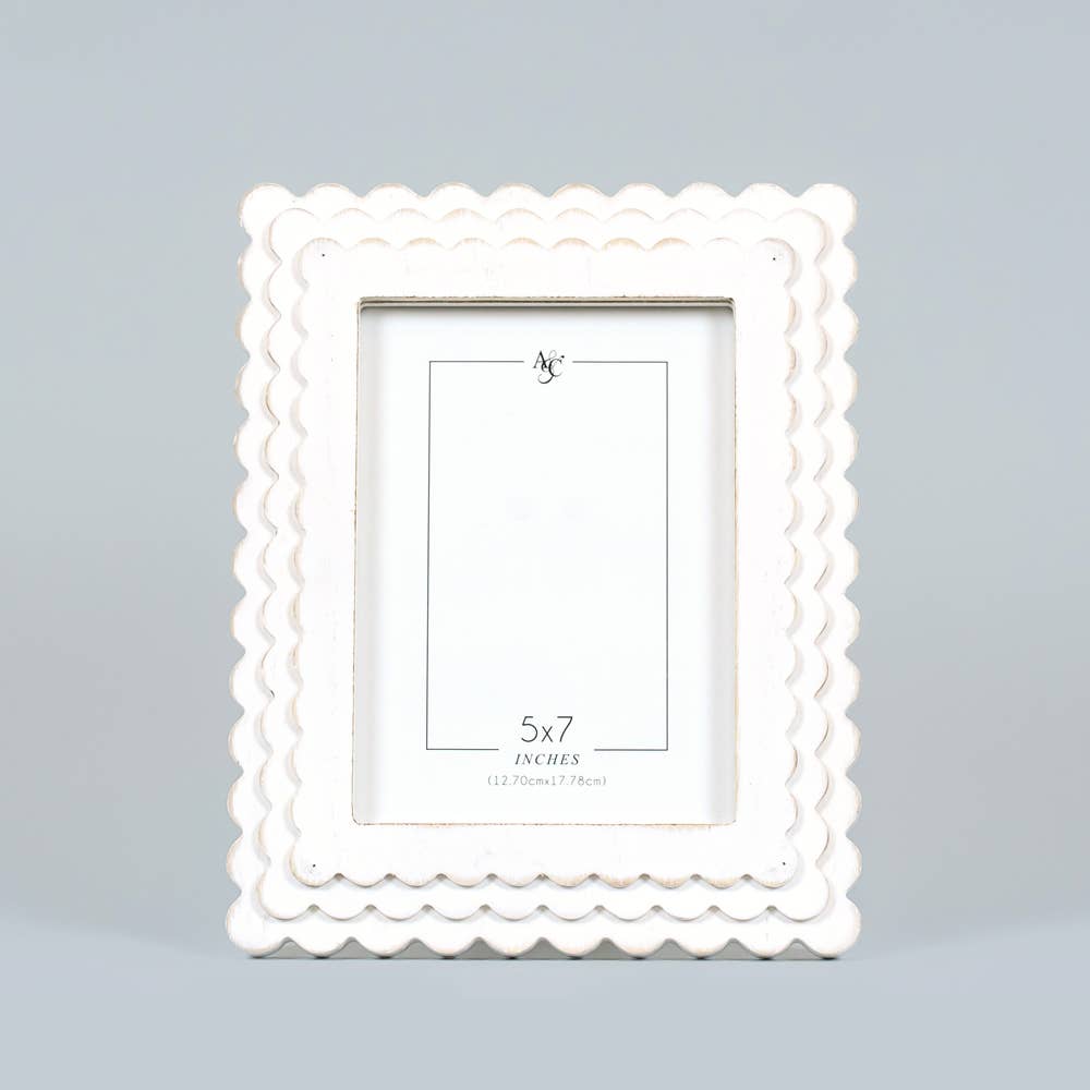 8x10x1 wood scallop photo frame