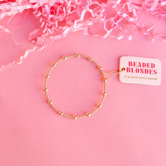 Beaded Blondes June Bracelet in Gold