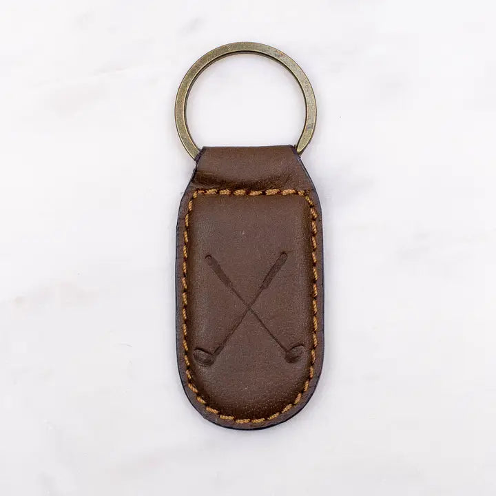 Leather Embossed Keychain