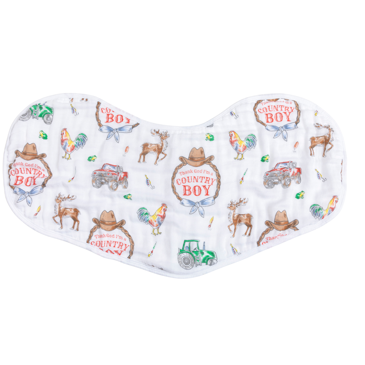 Country Boy 2 in 1 Burp Cloth and Bib Combo