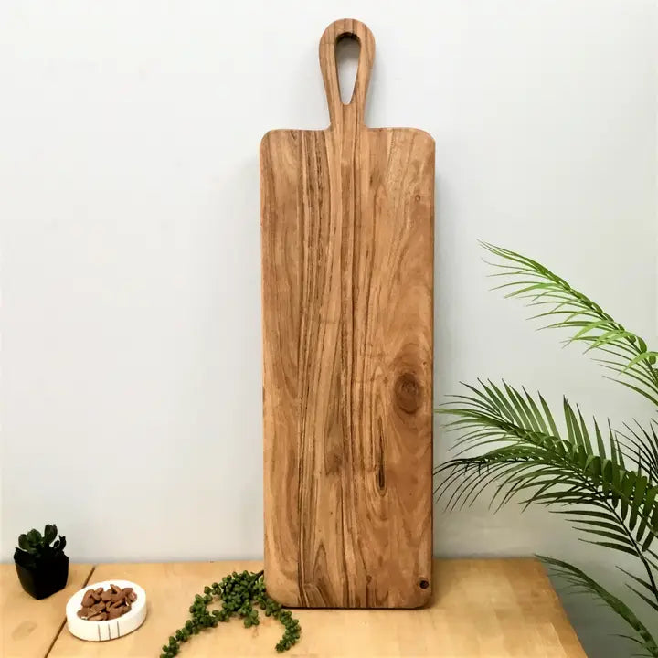 Acacia Wood Cutting Board with Handle