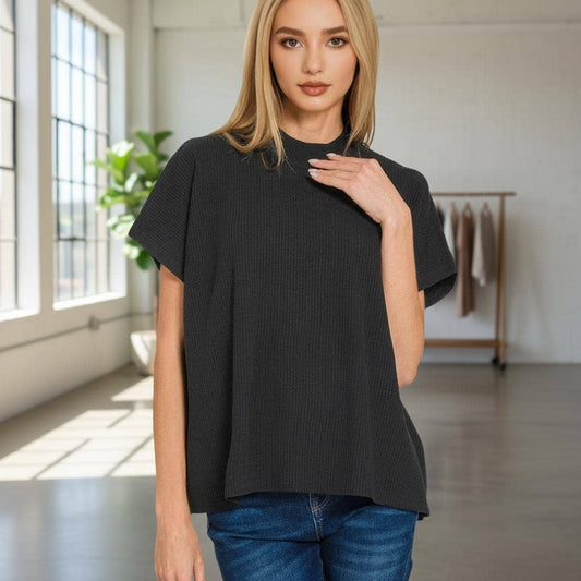 Zenana Mock Neck Sweater