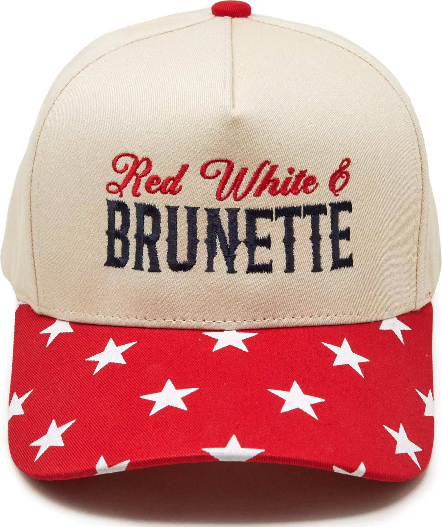 Red, White & Brunette Hat