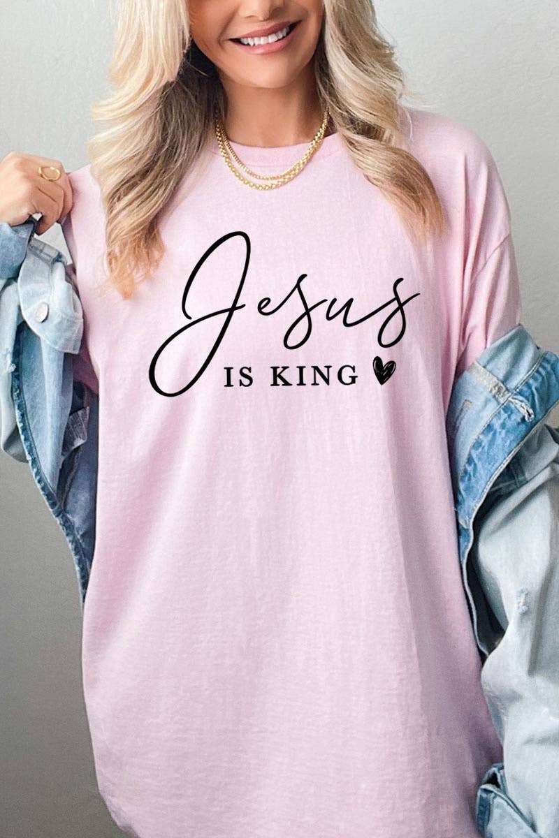 Jesus is King Graphic Heavy Cotton Tee