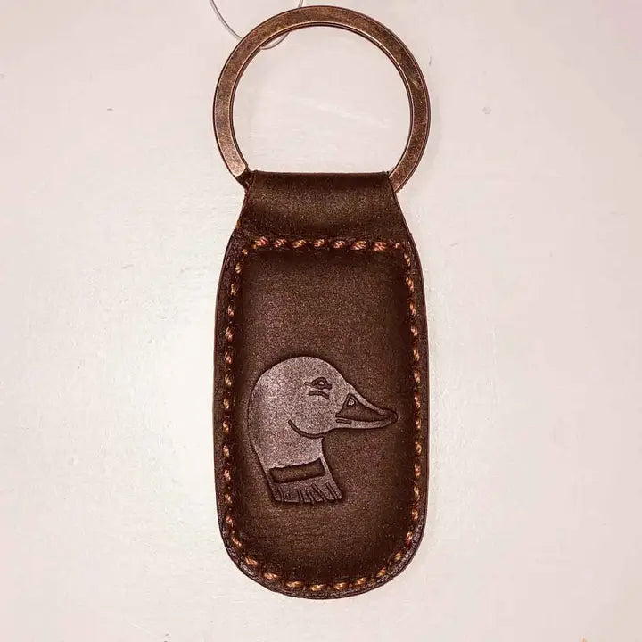 Leather Embossed Keychain