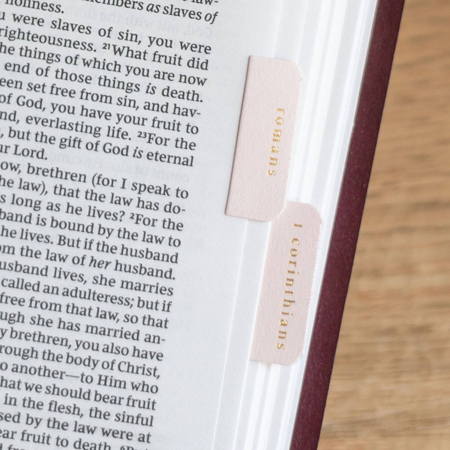 Pink and Cream Bible Tabs