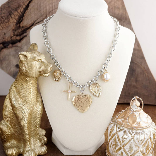 Mixed Charm Heart Necklace