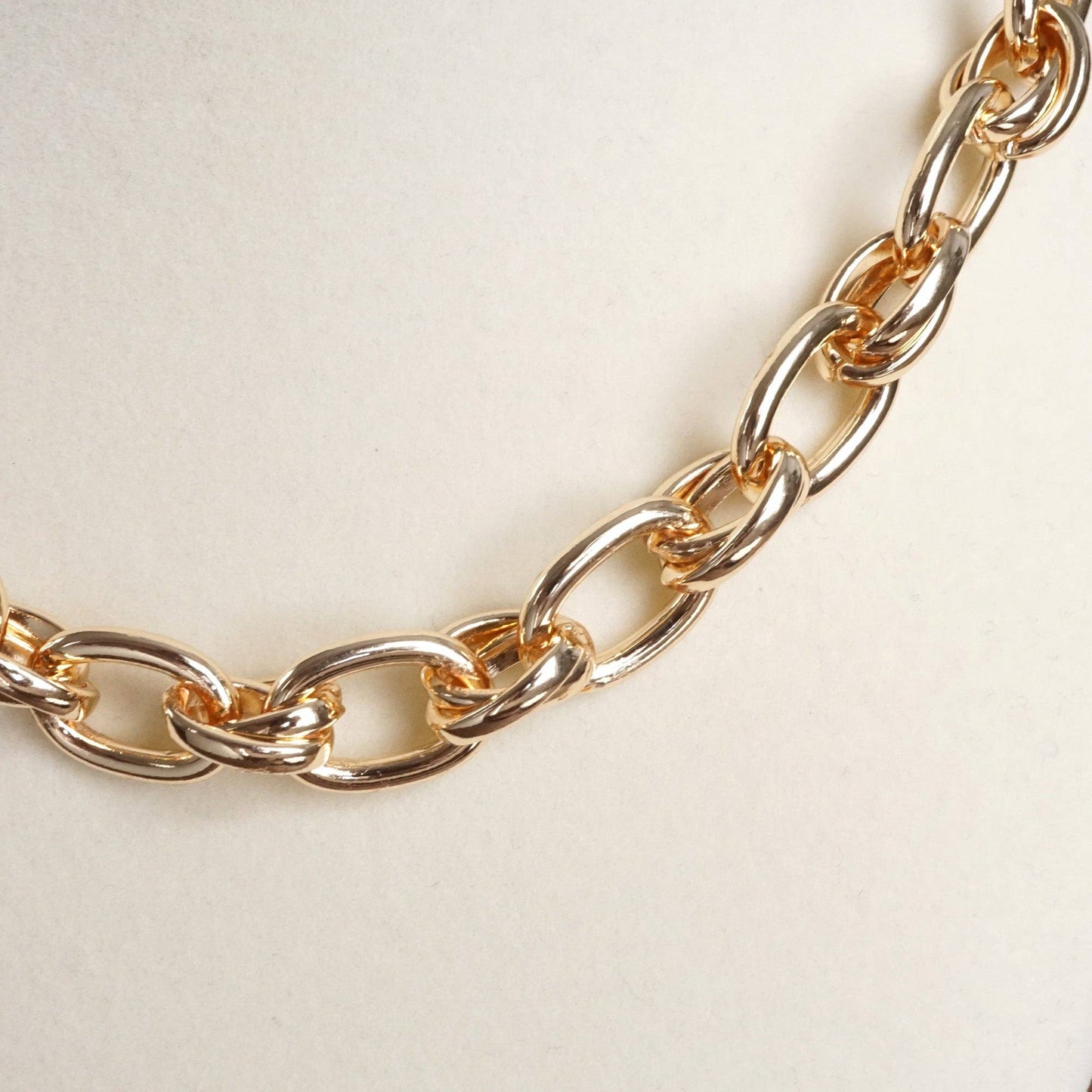 Chunky Cable Chain Necklace in Gold Tone