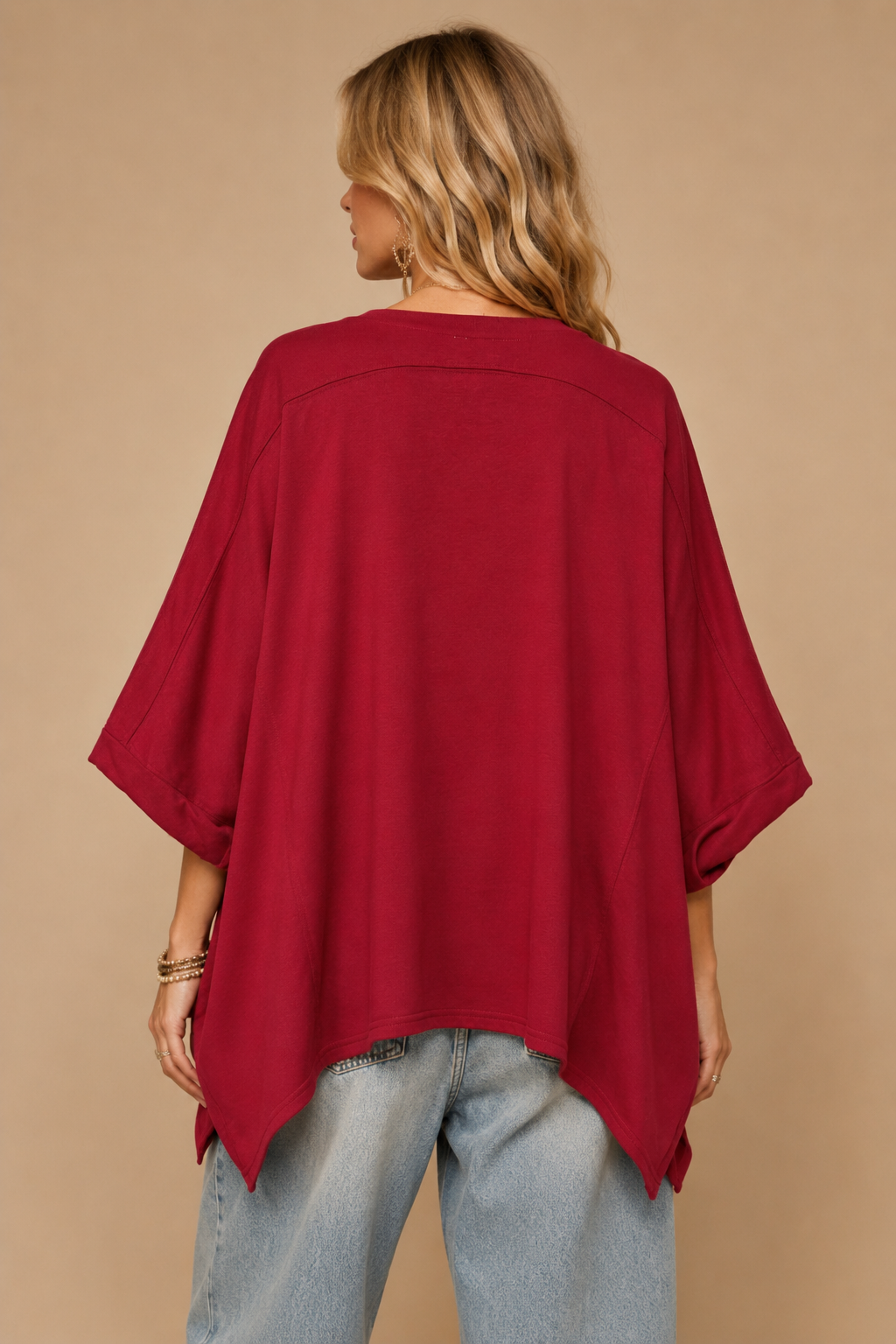 DOLMAN HALF SLEEVE OVERSIZE TOP