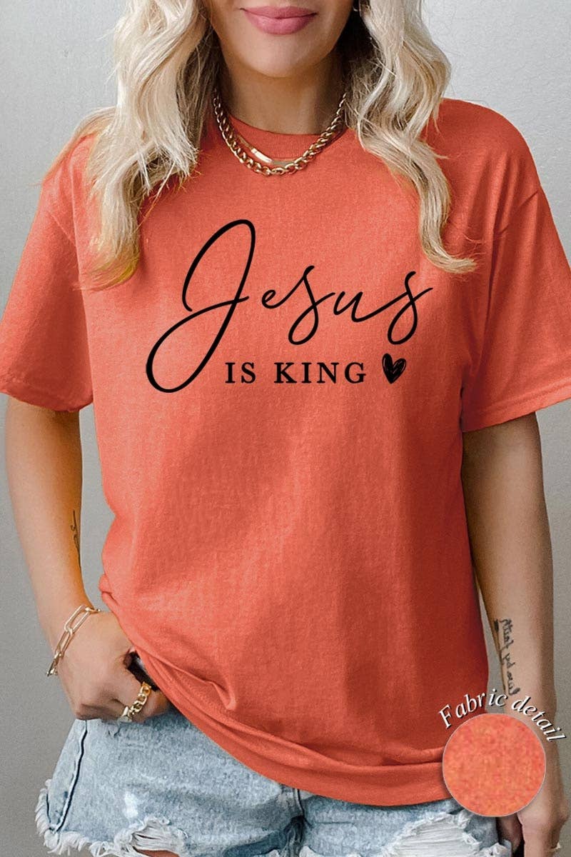 Jesus is King Graphic Heavy Cotton Tee