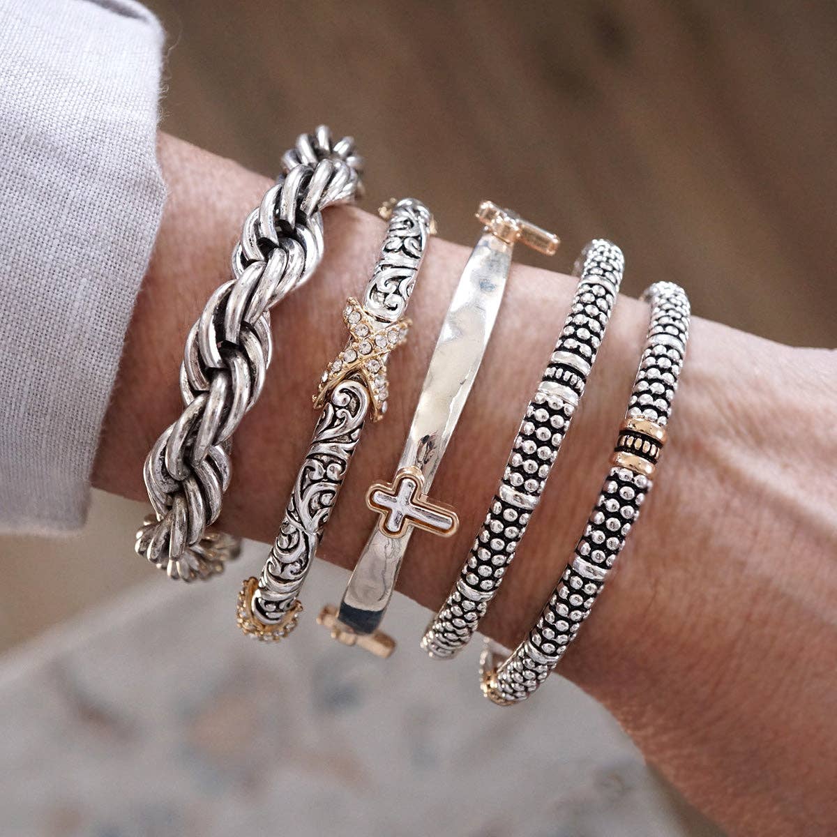 Luna Links – Silver Boho Bangles Collection