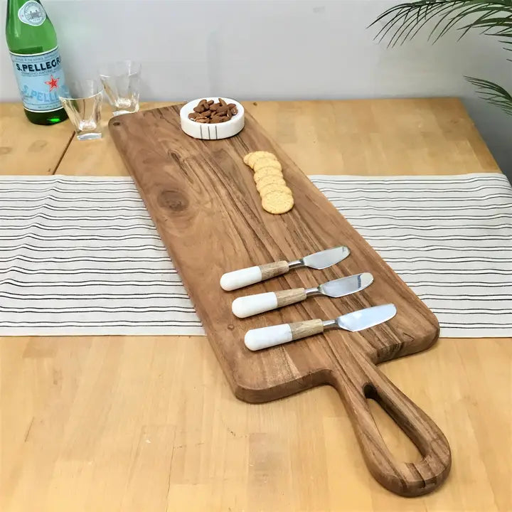 Acacia Wood Cutting Board with Handle