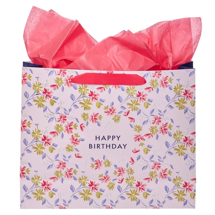 Happy Birthday Pink Gift Bag