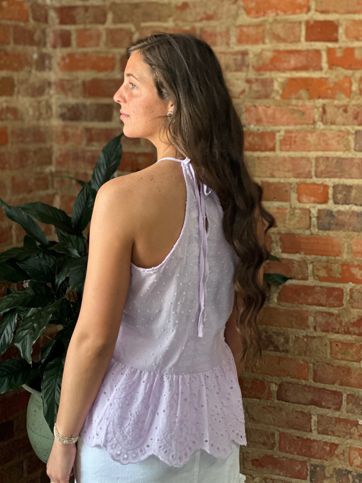 "Kylee" Peplum Halter Top