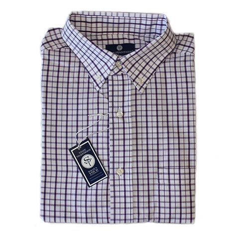 State Traditions Purple Tattersall Long Sleeve Shirt