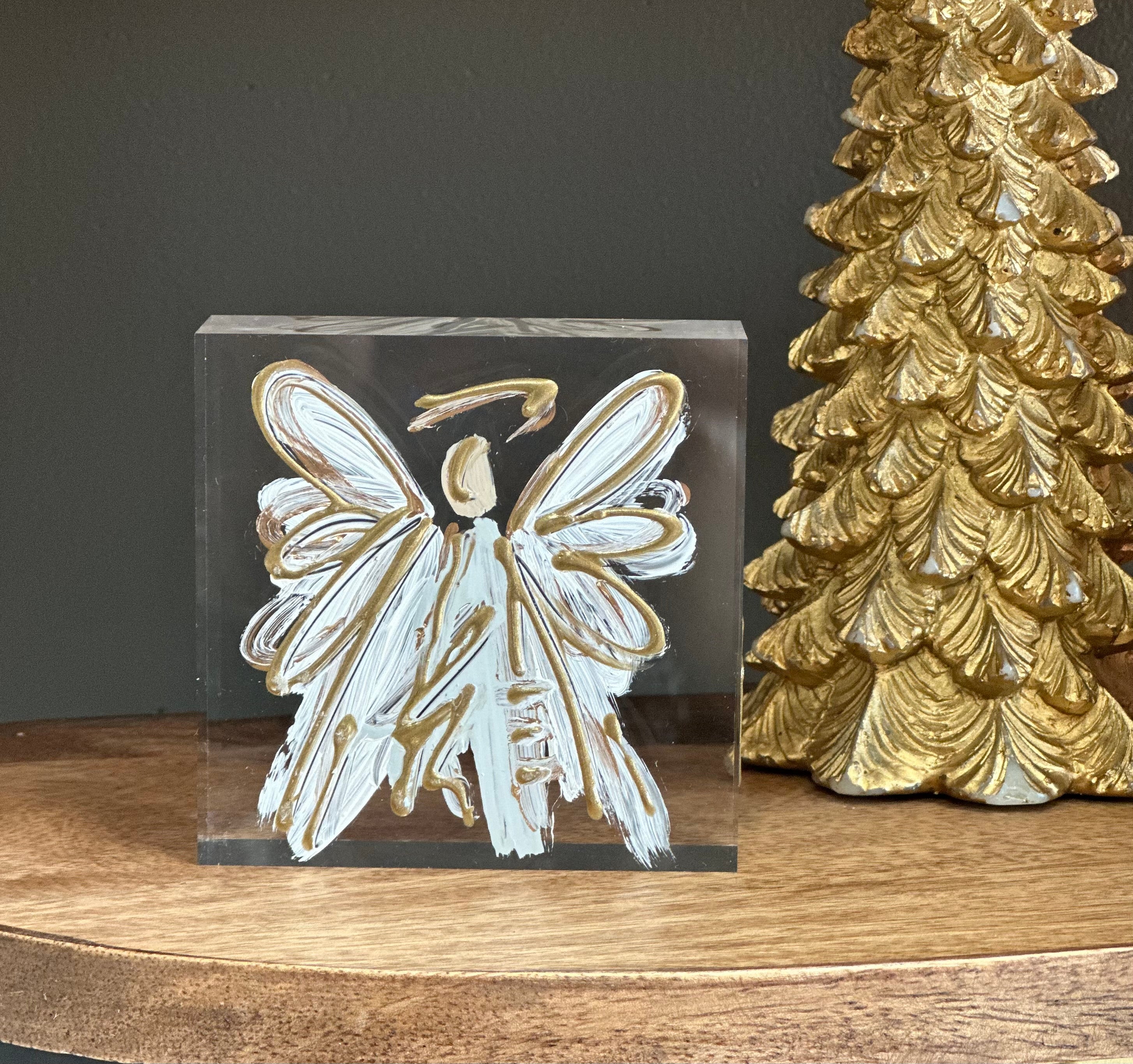 Neutral Angel Lucite Block – Southern Gifted