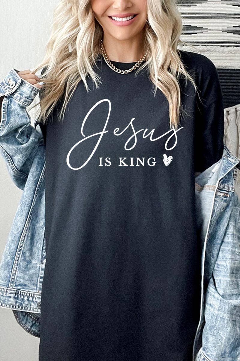 Jesus is King Graphic Heavy Cotton Tee