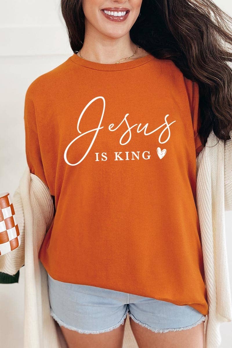 Jesus is King Graphic Heavy Cotton Tee