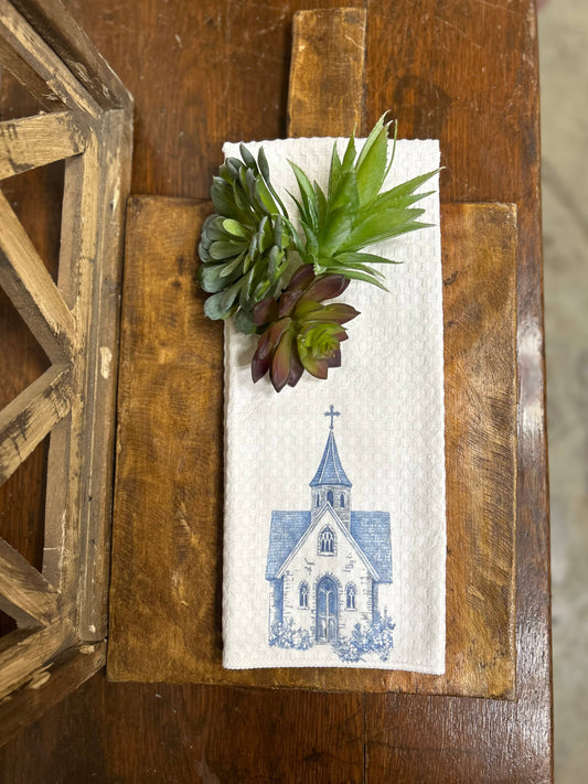 Blue Chinoiserie Church Towel
